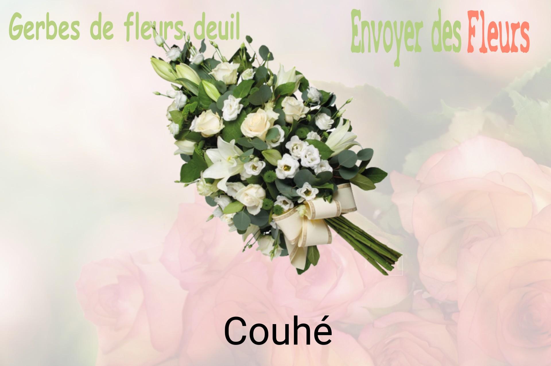 Gerbe de fleurs de deuil livrée à Couhé